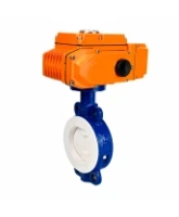 Затвор дисковый поворотный DN.ru WBV3434Pf-2W-Fb-H Ду65 Ру16 корпус - углеродистая сталь WCB, диск - углеродистая сталь WCB, футерованный PTFE, уплотнение - PTFE, с электроприводом DN.ru QT-N-005EM-B1-220VAC-У1-HARK