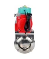 Затвор дисковый поворотный DN.ru WBV3131E-2W-W-H Ду15 Ру10 под приварку, пищевая нержавеющая сталь 304, уплотнение - EPDM, с пневмоприводом PA-DA-052 и магнитным переключателем ALS200D