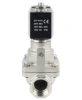 Клапан электромагнитный DN.ru VS1031-PT-NC-220VAC 1 1/2″ Ду40 Ру12 соленоидный двухходовой поршневой, резьбовой, корпус - нержавеющая сталь AISI 304, уплотнение - PTFE, пилотного действия, нормально закрытый, катушка - 220В AC