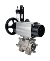 Кран шаровой DN.ru BV3232P(3pc)-FP-SW-ISO-H Ду100 Ру63 полнопроходной, корпус - нержавеющая сталь SS316, под приварку, с пневмоприводом PA-DA-105-1, пневмораспределителем 4M310-08 DC24V, БПВ AFC2000