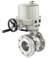 Кран шаровой DN.ru BV3232P(2pc)-FP-F-ISO-H Ду65 Ру16 полнопроходной двухходовой, нержавеющая сталь 316, фланцевый, уплотнение - PTFE, с электроприводом ГЗ-ОФ-110/11М 220В