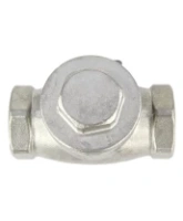 Клапан обратный DN.ru VC3232P-T 1 1/4″ Ду32 Ру16 муфтовый, поворотный, корпус - нержавеющая сталь, диск - нержавеющая сталь, уплотнение - PTFE