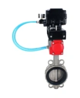 Затвор дисковый поворотный DN.ru WBV3131N-2W-Fb-H Ду65 Ру16, корпус - нержавеющая сталь 304, диск - нержавеющая сталь 304, уплотнение - NBR, с пневмоприводом DN.ru PA-SA-105 и позиционером DN.ru YT-1000RSN без обратной связи