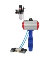 Затвор дисковый поворотный DN.ru WBV1631N-2W-Fb-H Ду150 Ру16 LUG корпус - чугун QT450, диск - нержавеющая сталь 304, уплотнение - NBR, с пневмоприводом DN.ru PA-SA-160, пневмораспределителем 4V320-08 AC220V и БПВ AFC2000