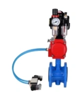 Затвор дисковый поворотный DN.ru WBV1313E-2W-F-H Ду100 Ру16 фланцевый, корпус - чугун GGG40, диск - чугун GGG40, EPDM, с пневмоприводом DN.ru PA-DA-105, пневмораспределителем DN.ru 4V320-08 AC220V, БКВ DN.ru APL-510N EX и БПВ DN.ru AFC2000