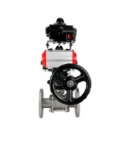 Кран шаровой DN.ru BV3131P(3pc)-FP-F-ISO-H Ду100 Ру16 полнопроходной, фланцевый, корпус - нержавеющая сталь 304, PTFE, 22х22, WDVF, с пневмоприводом PA-DA-105, пневмораспределителем 4M320-08 AC220V, БКВ APL-410N EX и ручным дублером MON3-700-T38-ISO