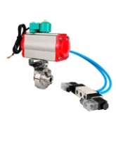 Затвор дисковый поворотный DN.ru WBV3131S-2W-C-H Ду100 Ру10 кламповый, корпус - пищевая нержавеющая сталь 304, уплотнение - Silicon, с пневмоприводом PA-SA-083, пневмораспределителем 4V320-08 AC220V и магнитным переключателем ALS200D