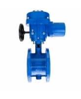 Затвор дисковый поворотный DN.ru WBV1331E-2W-F-H Ду125 Ру16 фланцевый, корпус - чугун GGG40, диск - нержавеющая сталь 304, уплотнение - EPDM, с электроприводом QT-N-030M-O2-220VAC-У1 с моментной муфтой 220В