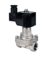 Клапан электромагнитный DN.ru VS731-PT-NC-220VAC 1 1/2″ Ду40 Ру10 соленоидный двухходовой, корпус - нержавеющая сталь 304, уплотнение - PTFE, внутренняя резьба, прямого действия, нормально закрытый, с нулевым перепадом давления, катушка - 220В