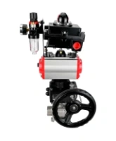 Кран шаровой DN.ru BV3232P(3pc)-FP-W-ISO-H WDVF Ду25 Ру63 полнопроходной, трехсоставной, нерж. сталь 316, PTFE, под приварку, с пн.приводом PA-DA-052, пн.распределителем 4M310-08 DC24V, БКВ APL-410N EX, руч. дублером MON1-250-T26-ISO, БПВ AFC2000