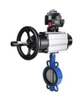 Затвор дисковый поворотный DN.ru WBV1132N-2W-Fb-H Ду125 Ру16, корпус - чугун GG25, диск - нержавеющая сталь 316L, уплотнение - NBR, с пневмоприводом DN.ru PA-DA-105-1 двойного действия, пневмораспределителем 4M310-08 AC220V, БКВ APL-510N-EX