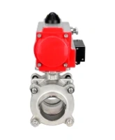 Кран шаровой DN.ru BV3232P(3pc)-FP-W-ISO-H WDVF Ду15 Ру63 полнопроходной, трехсоставной, корпус - нержавеющая сталь 316, уплотнение - PTFE, под приварку, с пневмоприводом PA-SA-065, пневмораспределителем 4M310-08 DC24V