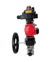 Кран шаровой DN.ru BV3232P(3pc)-FP-W-ISO-H LONG Ду125 Ру16 полнопроход., корпус - нерж.сталь 316, уплотнение - PTFE, под приварку, пн.привод PA-DA-130, пн.распределитель 4M310-08 AC220V, ручной дублер MON3-700-T38-ISO, БКВ APL-410N EX и БПВ AFC2000