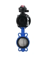Затвор дисковый поворотный DN.ru WBV1132N-2W-Fb-H Ду125 Ру16, корпус - чугун GG25, диск - нержавеющая сталь 316L, уплотнение - NBR, с пневмоприводом DN.ru PA-DA-105-1 двойного действия, с БКВ APL-210N