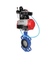 Затвор дисковый поворотный DN.ru WBV1132N-2W-Fb-H Ду125 Ру16, корпус - чугун GG25, диск - нержавеющая сталь 316L, уплотнение - NBR, с пневмоприводом DN.ru PA-DA-105, пневмораспределителем 4M310-08 AC220V, БКВ APL-210N, БПВ AFC2000