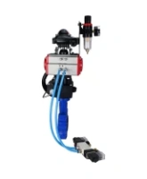 Затвор дисковый поворотный DN.ru WBV1631E-2W-Fb-H Ду125 Ру16 LUG корпус - чугун QT450, диск - нержавеющая сталь 304, EPDM, с пневмоприводом DN.ru PA-DA-105, пневмораспределителем 4V320-08 AC220V, БКВ APL-210N, редуктором MON3-700-T38-ISO и БПВ AFC2000