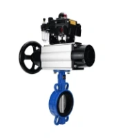 Затвор дисковый поворотный DN.ru WBV1132N-2W-Fb-H Ду125 Ру16, корпус - чугун GG25, диск - нержавеющая сталь 316L, уплотнение - NBR, с пневмоприводом PA-DA-105-1 двойного действия, пневмораспределителем 4M310-08 DC24V, БКВ APL-410N EX, БПВ AFC2000