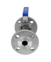 Кран шаровой DN.ru BV3131P(3pc)-FP-F-ISO-H Ду15 Ру40, полнопроходной, трехсоставной, сталь 304, уплотнение - PTFE, фланцевый, с ISO-фланцем