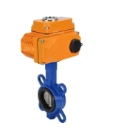 Затвор дисковый поворотный DN.ru WBV1432N-2W-Fb-H Ду100 Ру16, корпус - чугун GGG50, диск - нержавеющая сталь 316L, уплотнение - NBR, с электроприводом DN.ru QT-N-008EM-1-24VAC-У1