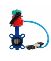 Затвор дисковый поворотный DN.ru WBV1132N-2W-Fb-H Ду40 Ру16 корпус - чугун GG25, диск - нержавеющая сталь 316L, уплотнение - NBR, с пневмоприводом PA-SA-083, пневмораспределителем 4V320-08 AC220V и магнитным переключателем ALS200D