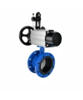 Затвор дисковый поворотный DN.ru WBV1331E-2W-F-H Ду50 Ру16 фланцевый, корпус - чугун GGG40, диск - нержавеющая сталь 304, уплотнение - EPDM, с пневмоприводом DN.ru PA-DA-105-1, 4M310-08 AC220V и AFC2000