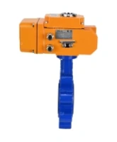 Затвор дисковый поворотный DN.ru WBV1631E-2W-Fb-H Ду100 Ру16 LUG корпус - чугун QT450, диск - нержавеющая сталь 304, уплотнение - EPDM, межфланцевый, с электроприводом DN.ru QT-N-010EM-B1-220VAC-У1 HARK