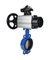 Затвор дисковый поворотный DN.ru WBV1132N-2W-Fb-H Ду125 Ру16, корпус - чугун GG25, диск - нержавеющая сталь 316L, уплотнение - NBR, с пневмоприводом DN.ru PA-DA-105-1 двойного действия, пневмораспределителем 4M310-08 AC220V, БКВ APL-210N
