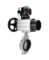 Затвор дисковый поворотный DN.ru WBV3131V-2W-Fb-H Ду150 Ру16 межфланцевый, корпус - нержав.сталь 304, диск - нержав.сталь 304, уплотнение - VITON, с пневмоприводом PA-DA-105-1, пневмораспределителем 4M310-08 220В NAMUR, БКВ APL-510N EX и БПВ AFC2000