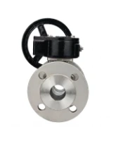 Кран шаровой DN.ru BV3232P(2pc)-FP-F-ISO-H Ду50 Ру16 полнопроходной фланцевый, корпус - нержавеющая сталь 316, уплотнение - PTFE, с редуктором RDN RQN3-150Z-T24