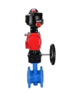 Затвор дисковый поворотный DN.ru WBV1313E-2W-F-H Ду100 Ру16 фланцевый, корпус - чугун GGG40, диск - чугун GGG40, уплотнение - EPDM, с пневмоприводом DN.ru PA-DA-105, БКВ DN.ru APL-510N EX и ручным дублером DN.ru MON1-250-T26-ISO