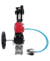 Кран шаровой DN.ru BV3232P(3pc)-FP-W-ISO-H Ду65 Ру25, полнопроходной, трехсоставной, нержавеющая сталь 316, PTFE, под приварку, с пневмоприводом PA-DA-083, пневмораспределителем 4V320-10 AC220V, ручным дублером MON2-450-T28-ISO, БПВ AFC2000