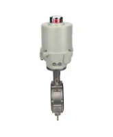 Затвор дисковый поворотный DN.ru WBV3232V-2W-Fb-H Ду80 Ру16, корпус - нержавеющая сталь 316L, диск - нержавеющая сталь 316L, уплотнение - VITON, с электроприводом ГЗ-ОФ-45/11К 220В