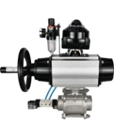 Кран шаровой DN.ru BV3232P(3pc)-FP-W-ISO-H Ду80 Ру25, полнопроходной, трехсоставной, нержавеющая сталь 316, уплотнение - PTFE, под приварку, с пневмоприводом PA-DA-105-1, пневмораспределителем 4V320-08 AC220V, БКВ APL-510N Ex, БПВ AFC2000