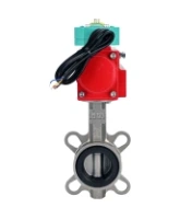 Затвор дисковый поворотный DN.ru WBV3131V-2W-Fb-H Ду50 Ру16 межфланцевый, корпус - нержавеющая сталь 304, диск - нержавеющая сталь 304, уплотнение - VITON, с пневмоприводом PA-SA-083 и магнитным переключателем ALS200D