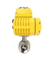 Кран шаровой DN.ru BV3232P(2pc)-FP-T-ISO-H Ду15 Ру63 полнопроходной двухходовой, нержавеющая сталь 316, внутренняя резьба, уплотнение - PTFE, с электроприводом четвертьоборотным QT-N-005EM-O1-24VDC-У1