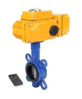 Затвор дисковый поворотный DN.ru WBV1432E-2W-Fb-H Ду100 Ру16, корпус - чугун GGG50, диск - нержавеющая сталь 316L, уплотнение - EPDM, с электроприводом DN.ru QT-N-010EM-B1-220VAC-У1 220В (0-10В) HARK