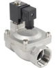 Клапан электромагнитный DN.ru VS431-NT-NC-220VAC 1 1/4″ Ду32 Ру16, соленоидный двухходовой, корпус - нержавеющая сталь 304, уплотнение - NBR, резьбовой, нормально-закрытый, пилотный, катушка - 220В