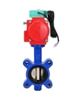 Затвор дисковый поворотный DN.ru WBV1616E-2W-Fb-H Ду50 Ру16 LUG межфланцевый, корпус - чугун QT450, диск - чугун QT450, уплотнение - EPDM, с пневмоприводом PA-SA-083 и магнитным переключателем ALS200D