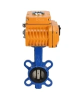 Затвор дисковый поворотный DN.ru WBV1432N-2W-Fb-H Ду100 Ру16, корпус - чугун GGG50, диск - нержавеющая сталь 316L, уплотнение - NBR, с электроприводом DN.ru QT-N-008EM-1-380VAC-У1