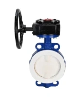 Затвор дисковый поворотный DN.ru WBV3434Pf-2W-Fb-R Ду300 Ру16 корпус - углеродистая сталь WCB, диск - углеродистая сталь WCB, футерованный PTFE, уплотнение - PTFE, межфланцевый, с редуктором