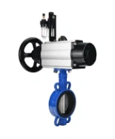 Затвор дисковый поворотный DN.ru WBV1132N-2W-Fb-H Ду125 Ру16, корпус - чугун GG25, диск - нержавеющая сталь 316L, уплотнение - NBR, с пневмоприводом DN.ru PA-DA-105-1 двойного действия, пневмораспределителем 4M310-08 AC220V, БПВ AFC2000
