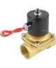 Клапан электромагнитный DN.ru VS100-NT-NC-220VAC 1 1/2″ Ду40 Ру10, соленоидный двухходовой, корпус - латунь, уплотнение - NBR, резьбовой, нормально-закрытый, прямого действия, катушка - 220В