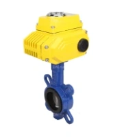 Затвор дисковый поворотный DN.ru WBV1432E-2W-Fb-H Ду100 Ру16, корпус - чугун GGG50, диск - нержавеющая сталь 316L, уплотнение - EPDM, с электроприводом DN.ru QT-N-008EM-O1-24VDC-У1 24В