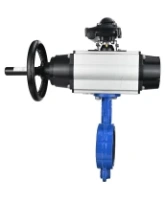 Затвор дисковый поворотный DN.ru WBV1132N-2W-Fb-H Ду125 Ру16, корпус - чугун GG25, диск - нержавеющая сталь 316L, уплотнение - NBR, с пневмоприводом DN.ru PA-DA-105-1 двойного действия, пневмораспределителем 4M310-08 AC220V, БКВ APL-210N