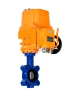 Затвор дисковый поворотный DN.ru WBV1631E-2W-Fb-H Ду125 Ру16 LUG межфланцевый, корпус - чугун QT450, диск - нержавеющая сталь 304, уплотнение - EPDM, с электроприводом DN.ru QT-EX-015EM-O2-220VAC-У1 220В