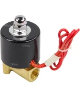 Клапан электромагнитный DN.ru VS100-VT-NC-24VAC 1/4″ Ду8 Ру10 прямого действия двухходовой, корпус - латунь, присоединение - внутренняя резьба, уплотнение - VITON, нормально-закрытый, катушка - 24 В AC