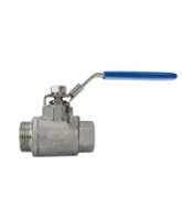 Кран шаровой DN.ru BV3232P(2pc)-FP-T-H Ду8 Ру140 полнопроходной двухходовой, нержавеющая сталь 316, внутренняя резьба, уплотнение - PTFE, ручка-рычаг