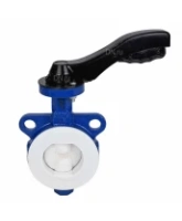 Затвор дисковый поворотный DN.ru WBV3434Pf-2W-Fb-H Ду65 Ру16 корпус - углеродистая сталь WCB, диск - углеродистая сталь WCB, футерованный PTFE, уплотнение - PTFE, межфланцевый, с рукояткой