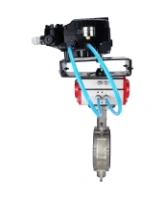 Затвор дисковый поворотный DN.ru WBV3131N-2W-Fb-H Ду65 Ру16, корпус - нержавеющая сталь 304, диск - нержавеющая сталь 304, уплотнение - NBR, с пневмоприводом DN.ru PA-SA-105 и позиционером DN.ru YT-1000RSN без обратной связи
