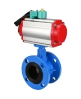 Затвор дисковый поворотный DN.ru WBV1313E-2W-F-H Ду100 Ру16 фланцевый, корпус - чугун GGG40, диск - чугун GGG40, уплотнение - EPDM, с пневмоприводом PA-DA-105 и магнитным переключателем ALS200D